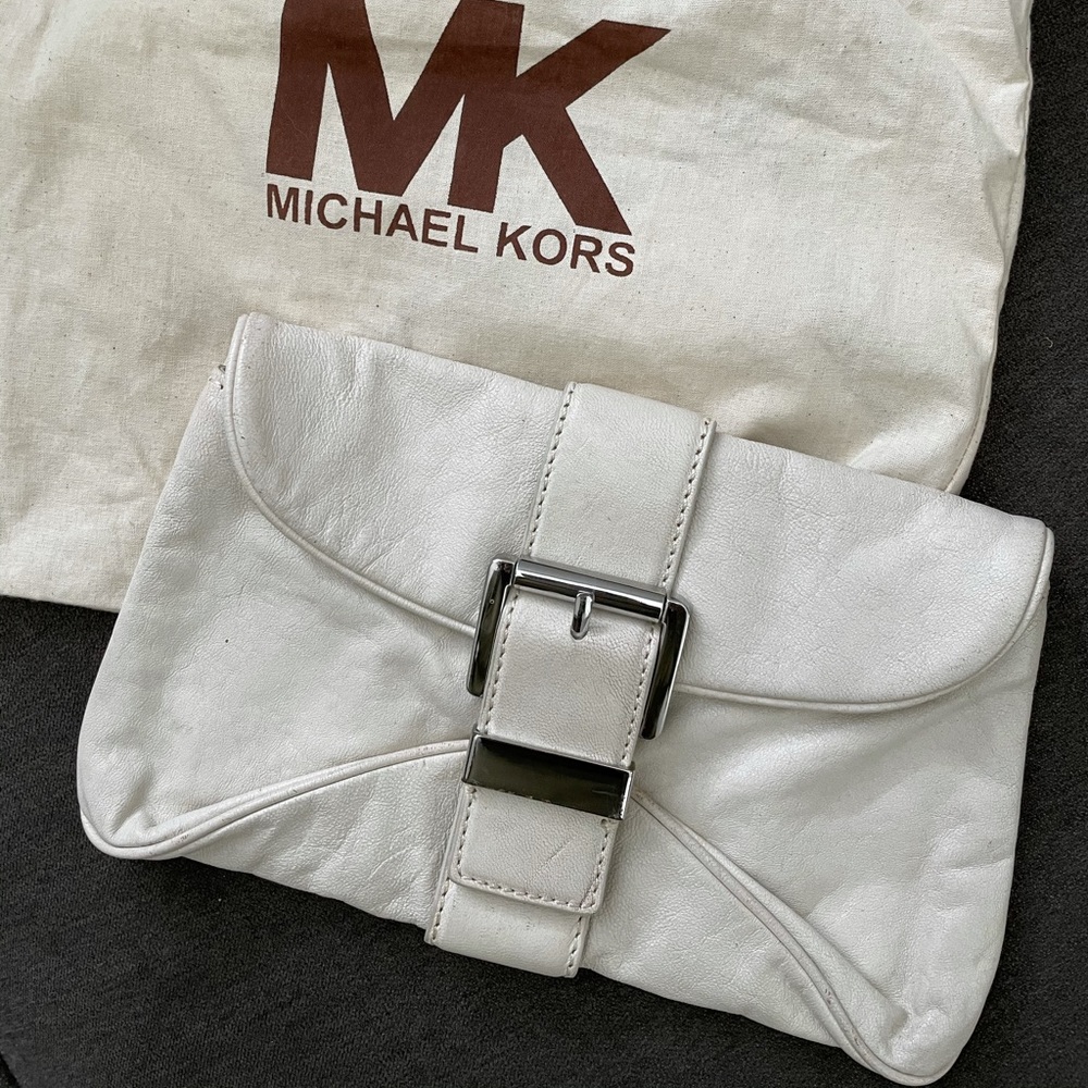 Michael Kors White Clutch